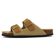 Sandália Masculina Fivela Dupla Caramelo e Marrom Saint James 