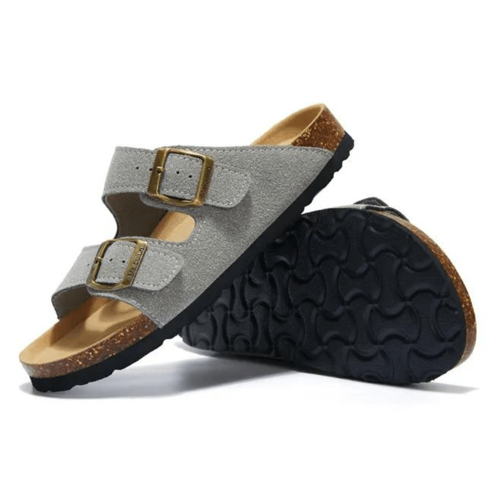 Sandália Masculina Fivela Dupla Saint James - Cinza