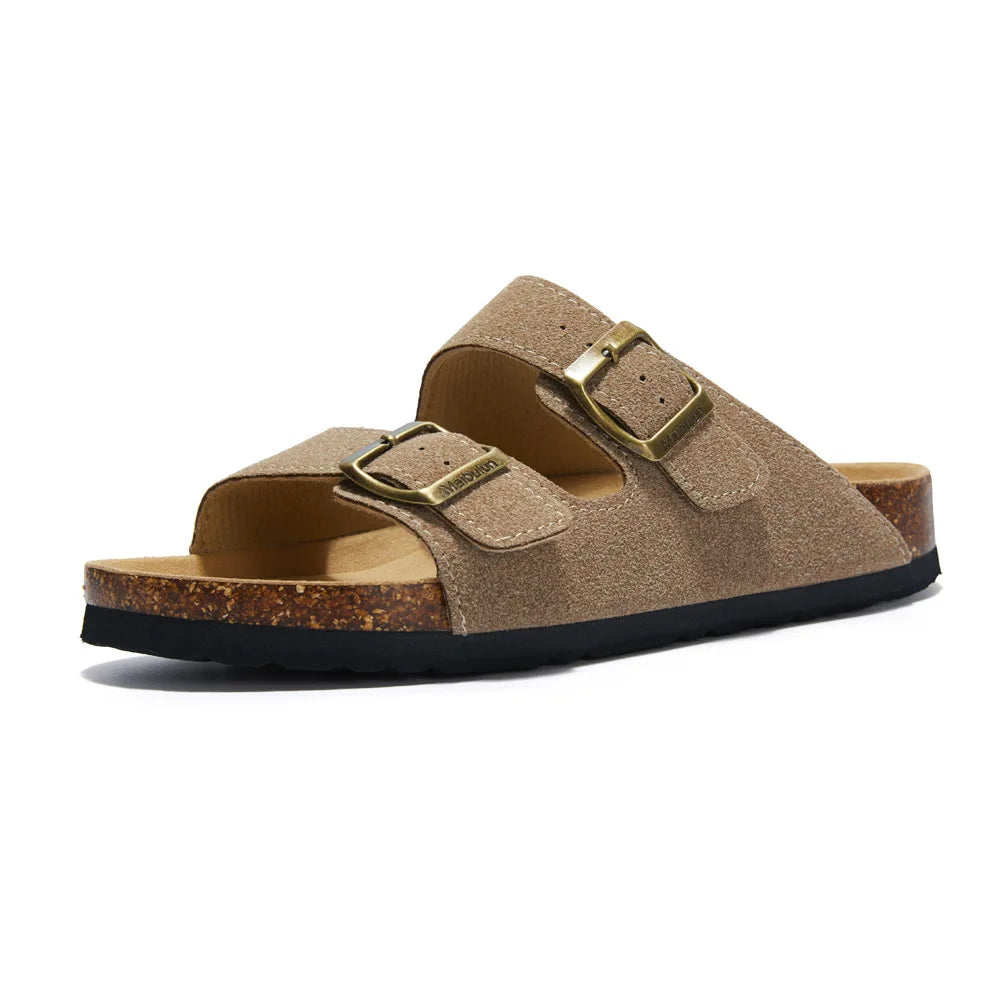 Sandália Masculina Fivela Dupla  Marrom Saint James 