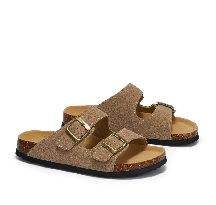 Sandália Masculina Fivela Dupla Marrom Saint James 