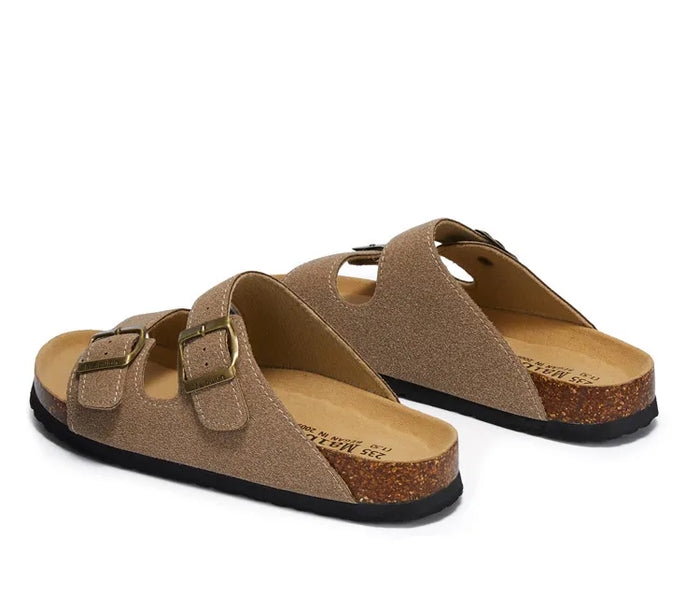 Sandália Masculina Fivela Dupla Marrom Saint James 
