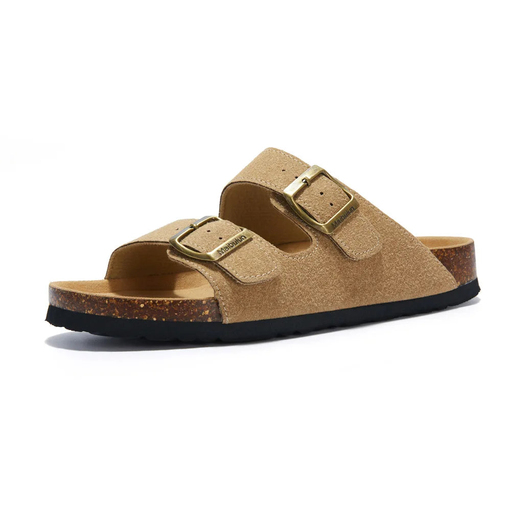 Sandália Masculina Fivela Dupla Marrom Claro Saint James 