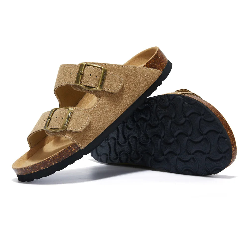 Sandália Masculina Fivela Dupla Marrom Claro Saint James 