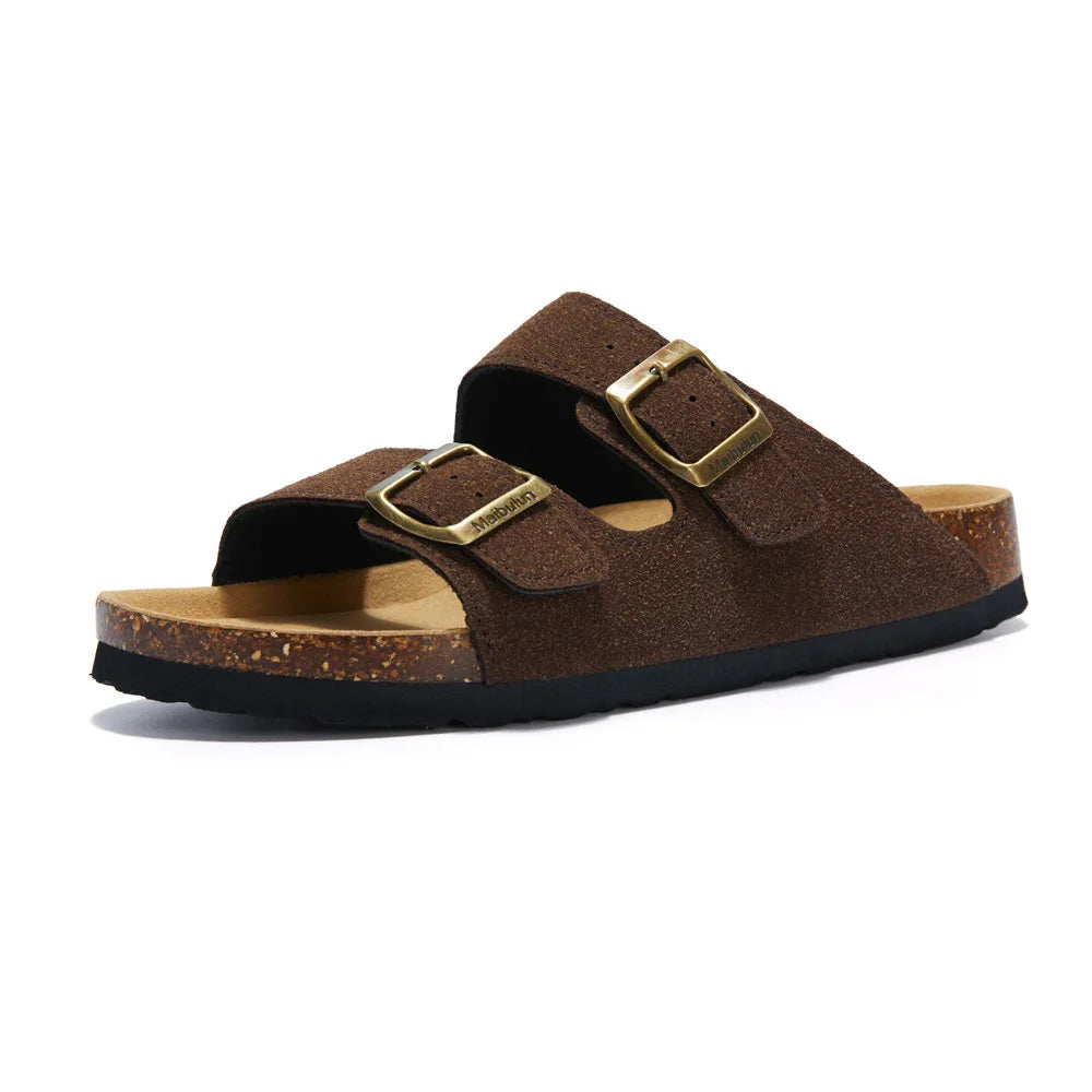 Sandália Masculina Fivela Dupla Marrom Escuro Saint James 