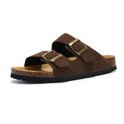 Sandália Masculina Fivela Dupla Marrom Escuro Saint James 