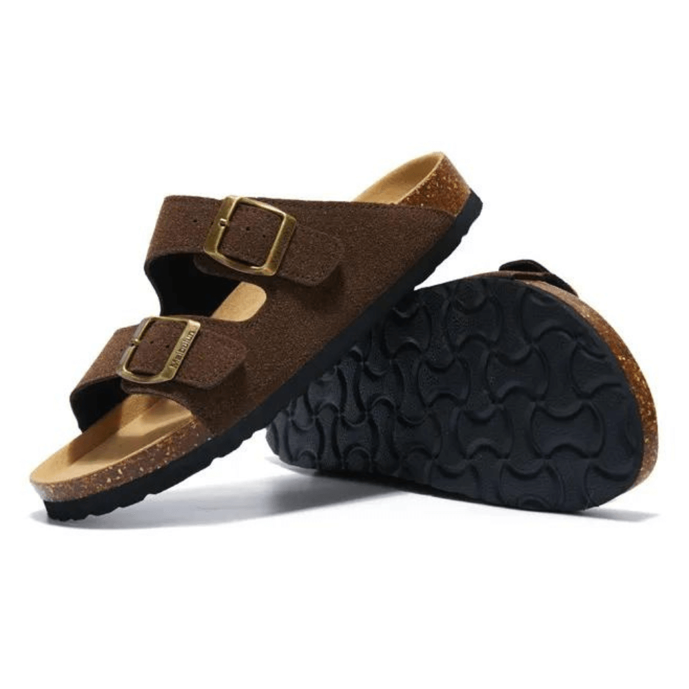 Sandália Masculina Fivela Dupla Marrom Escuro Saint James 