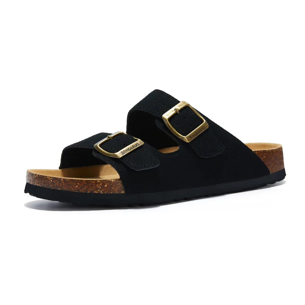 Sandália Masculina Fivela Dupla Preto Saint James 