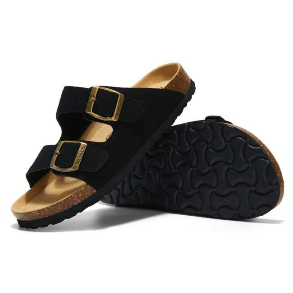 Sandália Masculina Fivela Dupla Preto Saint James 