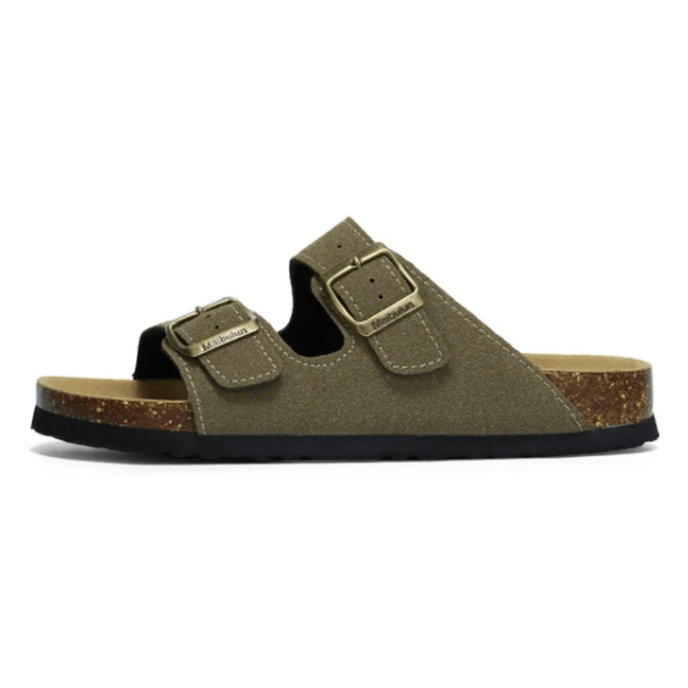 Sandália Masculina Fivela Dupla Verde Oliva Saint James 