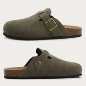 Sapato Clog Leve Verde Oliva Old Money Saint James