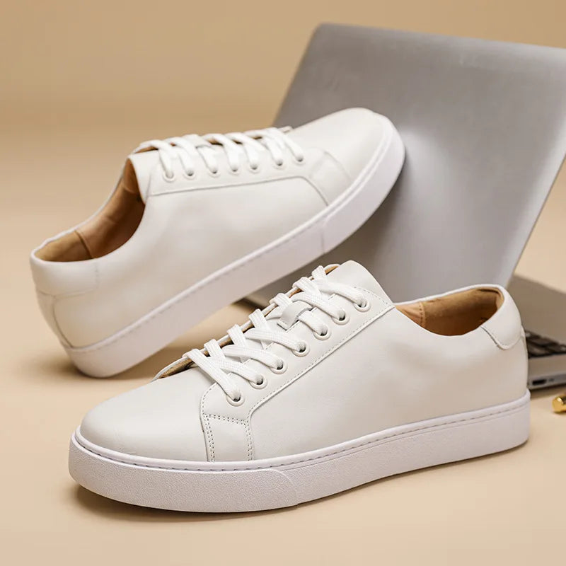 Sapato Social de Couro Branco Masculino Saint James
