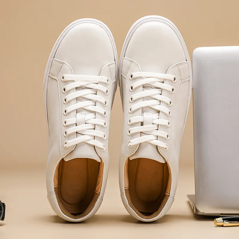 Sapato Social de Couro Branco Masculino Saint James