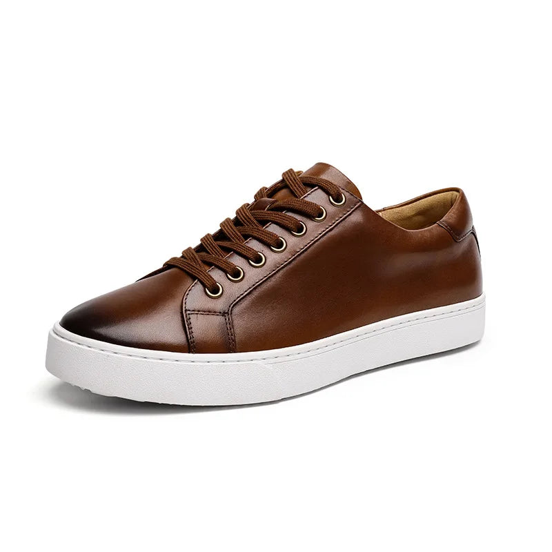 Sapato Social de Couro Marrom Masculino Saint James