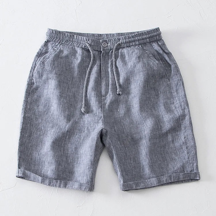 Short de Linho Masculino Praia Cinza Saint James