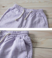 Short de Linho Masculino Praia Lilás Saint James