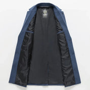 Sobretudo Azul Masculino em Lã Peruana Saint James